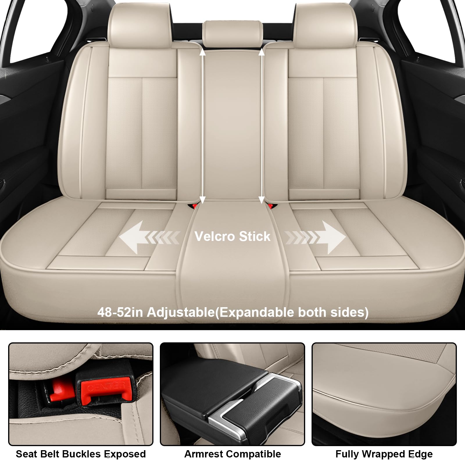 Mascys Car Seat Covers For Lexus RX 350 2007-2025, Waterproof Nappa Leather Full Set - View #9