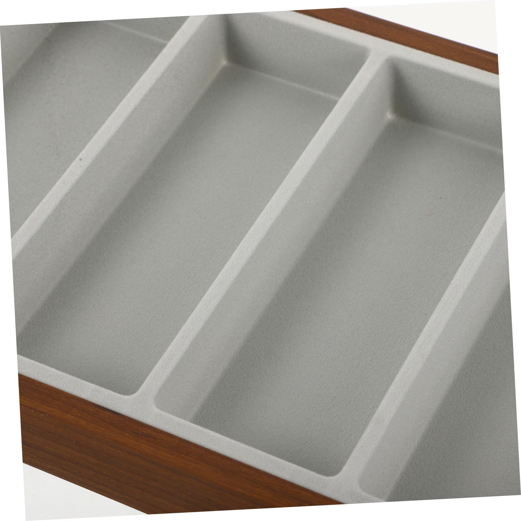 Supporto per Occhiali da Sole in Legno con 7 Scomparti e Rivestimento Grigio, Multiuso per Casa e Negozio, Design Artigianale Eccellente
