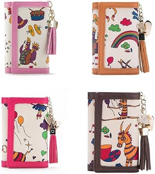 Amazon Co Jp Arinco アニマル柄 かわいい キーケース レディース 動物 イラスト おしゃれ 6連 ベージュ シューズ バッグ