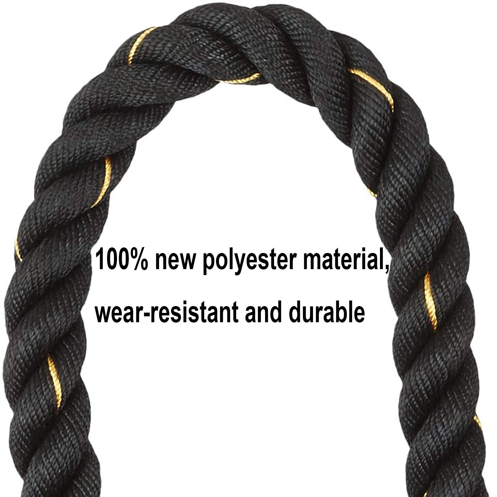 Battle Rope Hua Sport Battle Seil, Krafttrainingsseil Für Männer Und Frauen, Fitnessseil, Seilspringen Gewichtshalterung, Durchmesser 25mm 38mm 50mm, Länge 9m, 12m, 15m (Color : 50mm, Size : 15m)