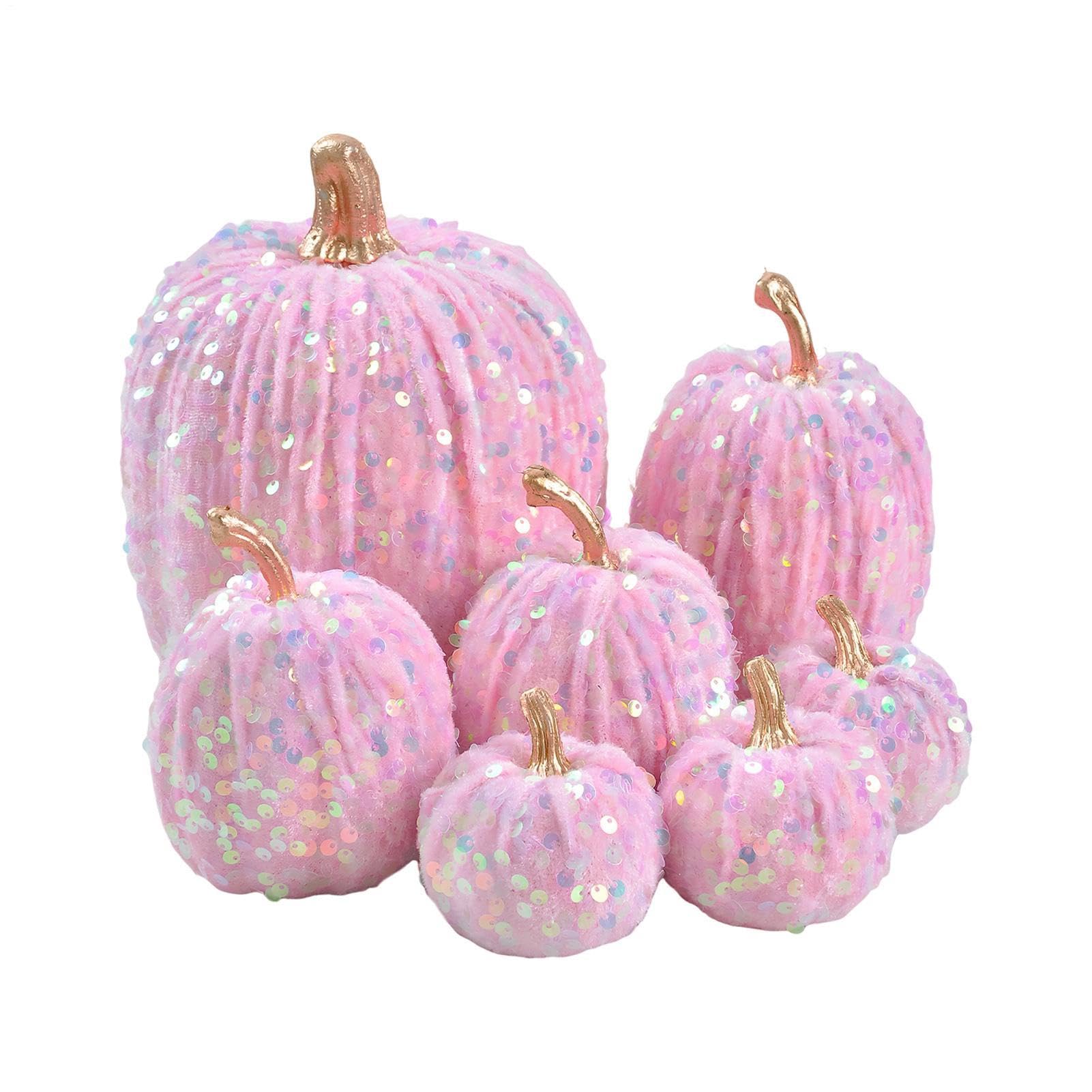 Addobbo Halloween 7 Pezzi Decorazione Artificiale Realistica Con Paillettes