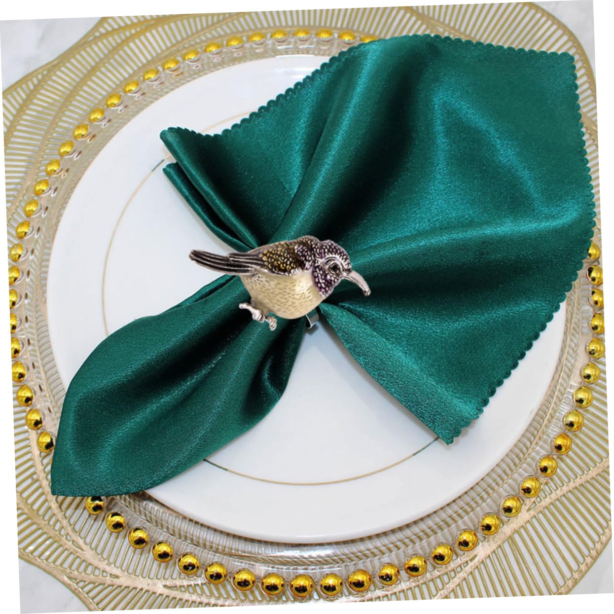 TOPBATHY 12piezas Anillos De Servilleta Forma De Pájaro De Metal para Bodas y Eventos Decoración De Mesa Rústica y Elegante
