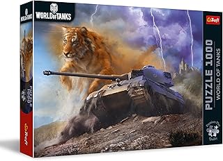 Comprar Trefl Premium Plus Quality-Puzzle World of Tanks, Tiger II-1000 Elementos, Serie de Rompecabezas con Tanques, para Adultos y niños Mayores de 14 años, Multicolor (12089)