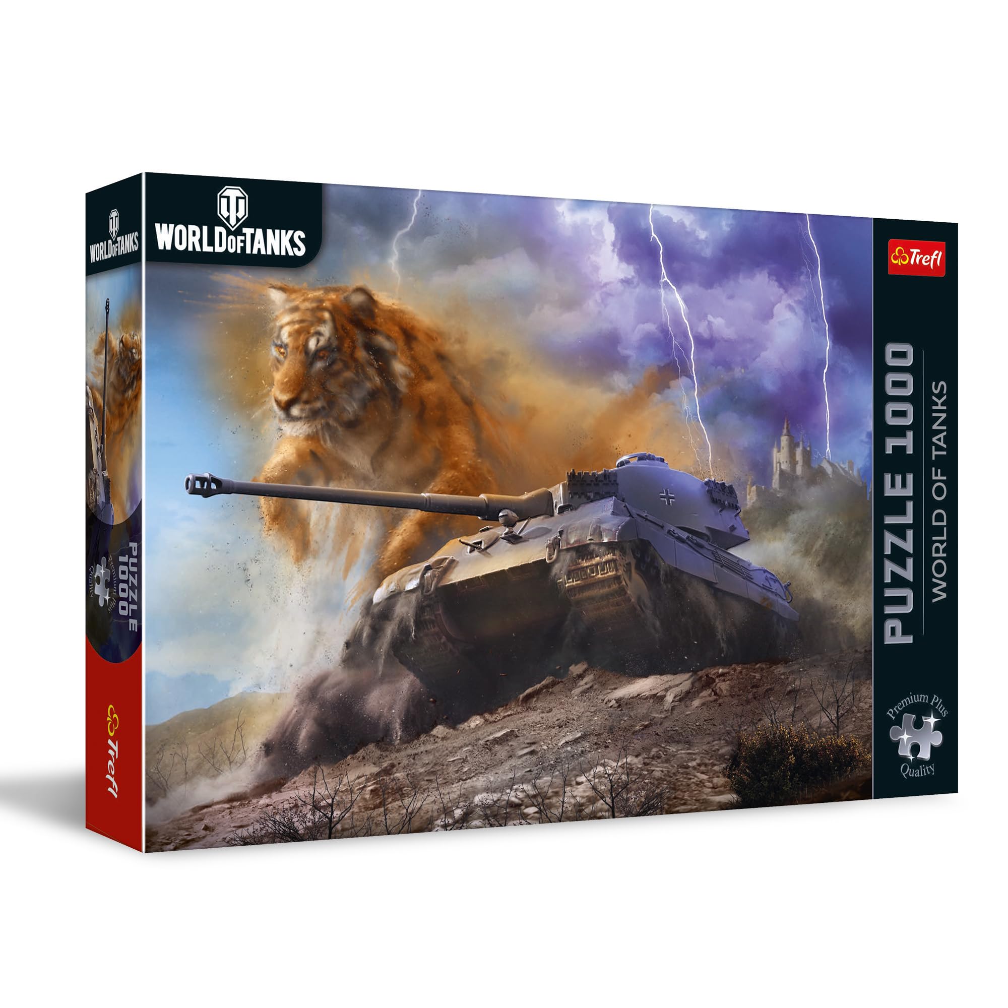 Trefl Premium Plus Quality - Puzzle World of Tanks, Tiger II - 1000 Pieces - Puzzle World of Tanks, 14 Years