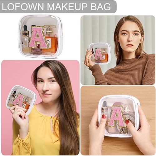 Miniatura 7 de LOFOWN Bolsa de maquillaje transparente Mini bolsa de cosméticos para mujer, bolsa transparente con cremallera, lindas bolsas de maquillaje de