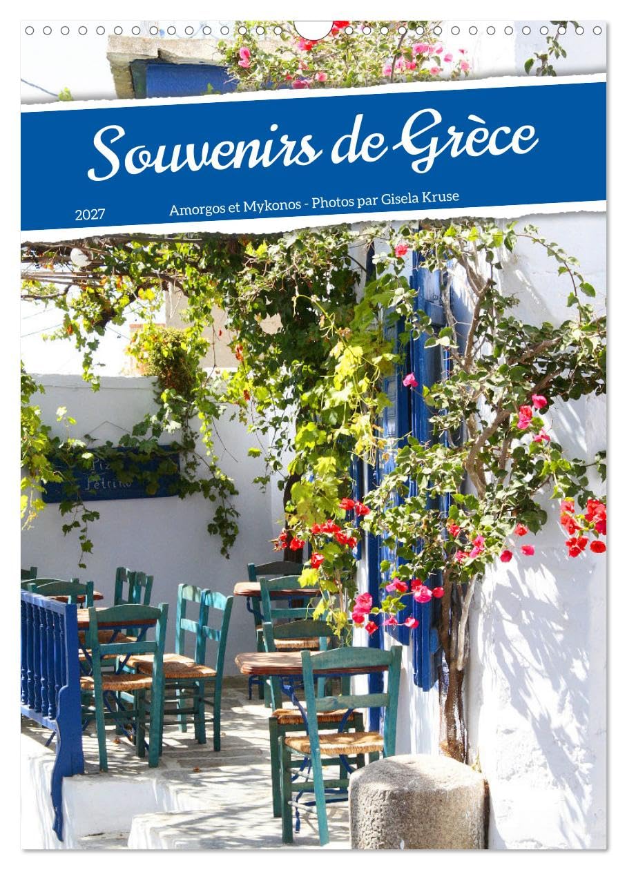Calendrier 2027 · Souvenirs de Grèce | Désir de Grèce · DIN A3 portrait · CALVENDO Calendrier mural