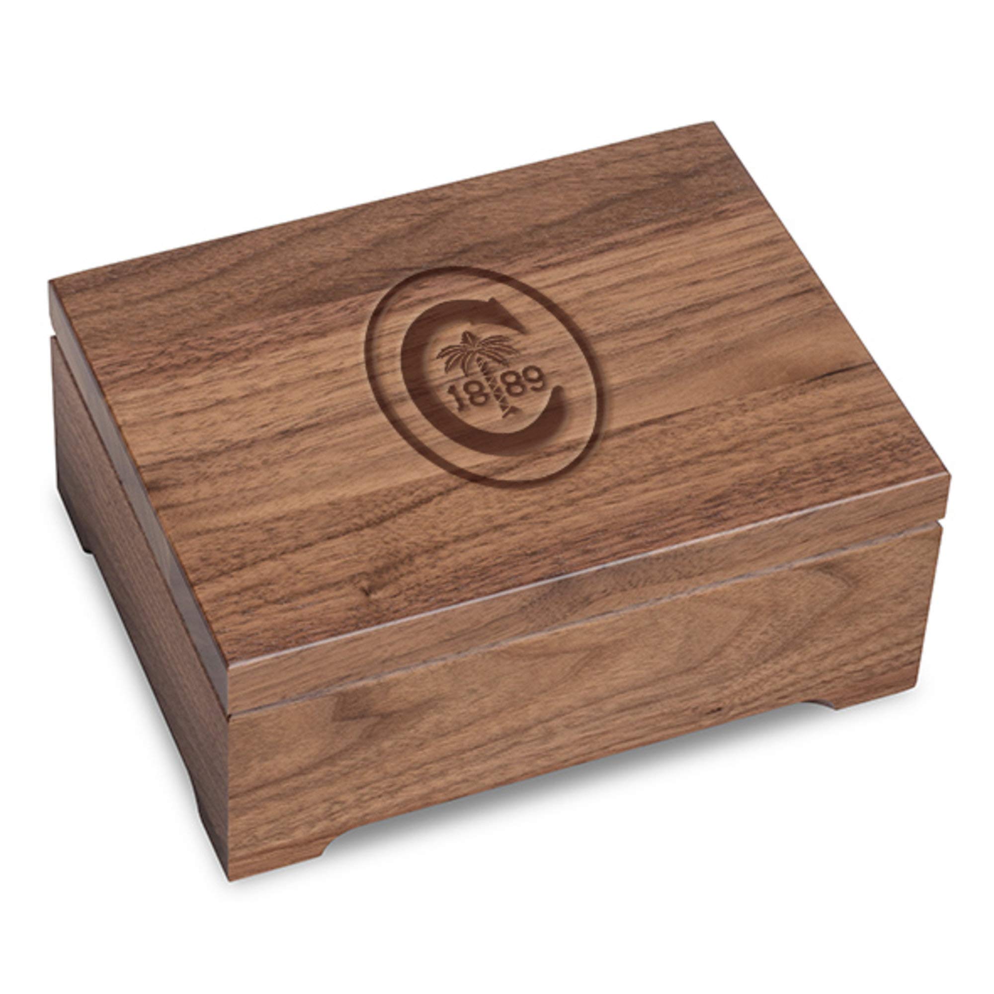 M. LA HART Clemson Solid Walnut Desk Box