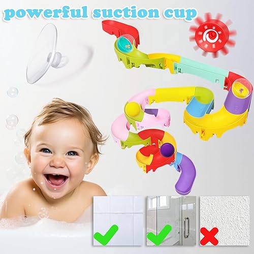 Miniatura 8 de Juguetes de baño para niños de 1 a 3 años, juguetes de bañera para niños pequeños, tobogán de agua, juguetes de baño para niños de 2 a 4 años,