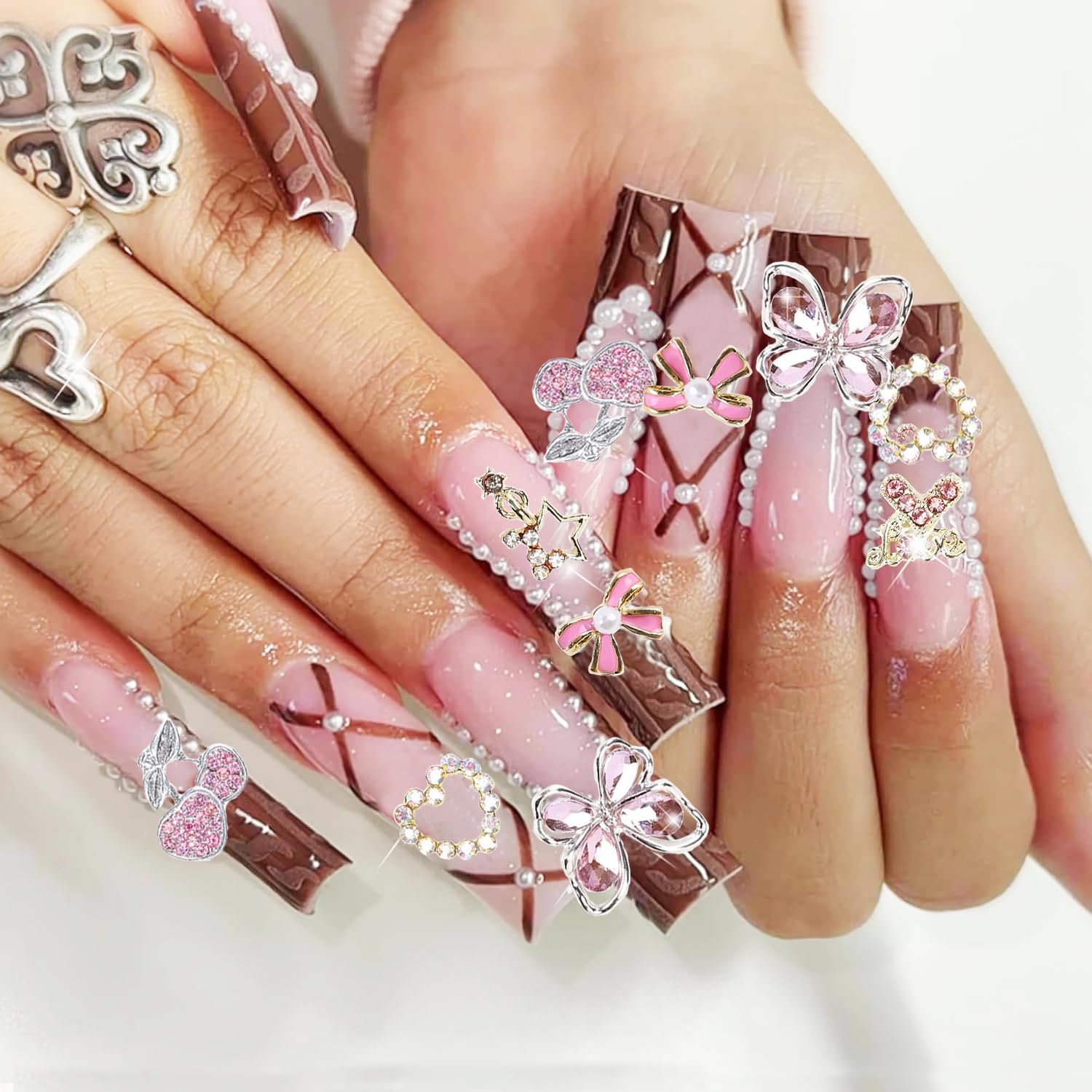 ピンク ラメ いちご さくらんぼ ネイルパーツ 8個 おすすめ順