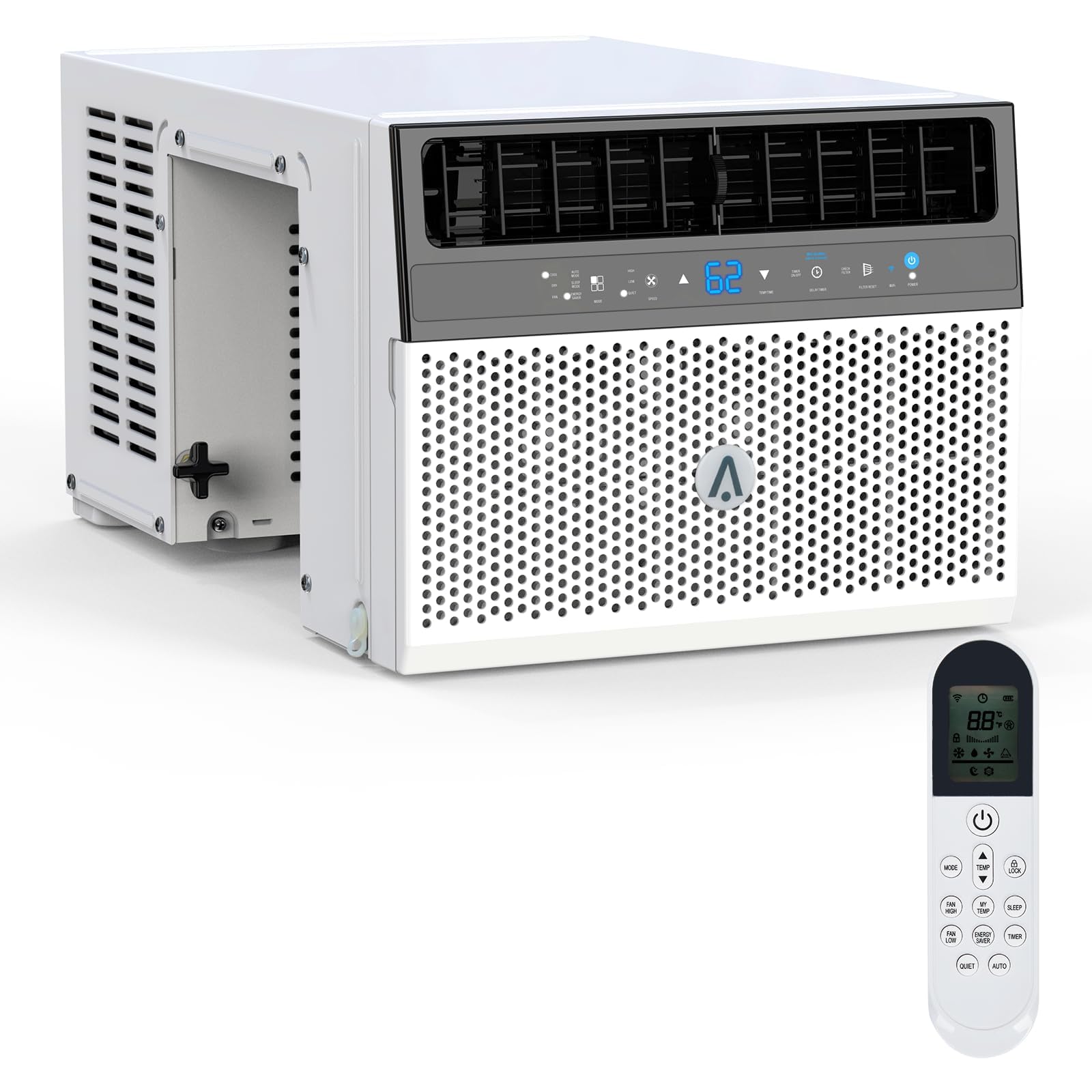 8000BTU Window Air Conditioner, Ultra Quiet Window AC Unit with Energy Efficient Cooling for Rooms up to 350 Sq.Ft, 6 Modes,Sleep Mode, Easy Install for Bedroom, Office, Small Room