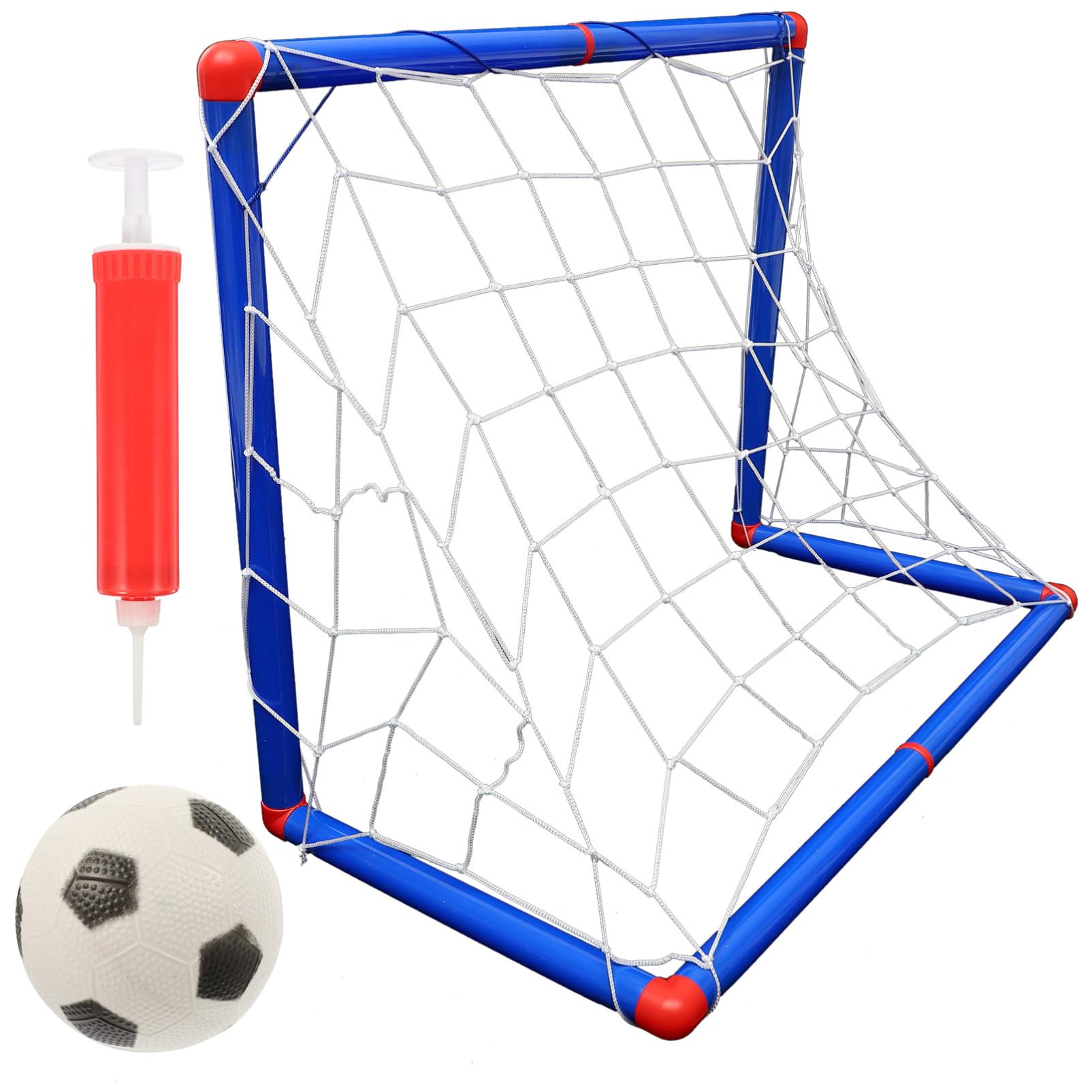 POPETPOP 1 Set Outdoor Soccer Goal Kit for Height Football Net with Inflator Tubes Connectors for Backyard Training Skill Development Random Color