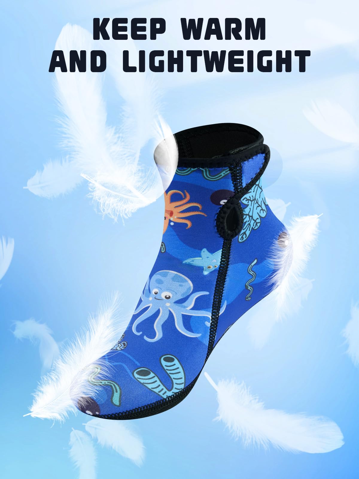 Niños Niñas Calcetines Neopreno, 3MM Calcetines de Buceo Calcetines de Neopreno para Escarpines