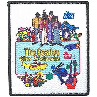 The Beatles Patch Yellow Submarine Movie Affiche Embroidered Iron On 8.5X7cm Size One Size - Les Beatles, Paul McCartney, John Lennon, RIngo Starr, George Harrison