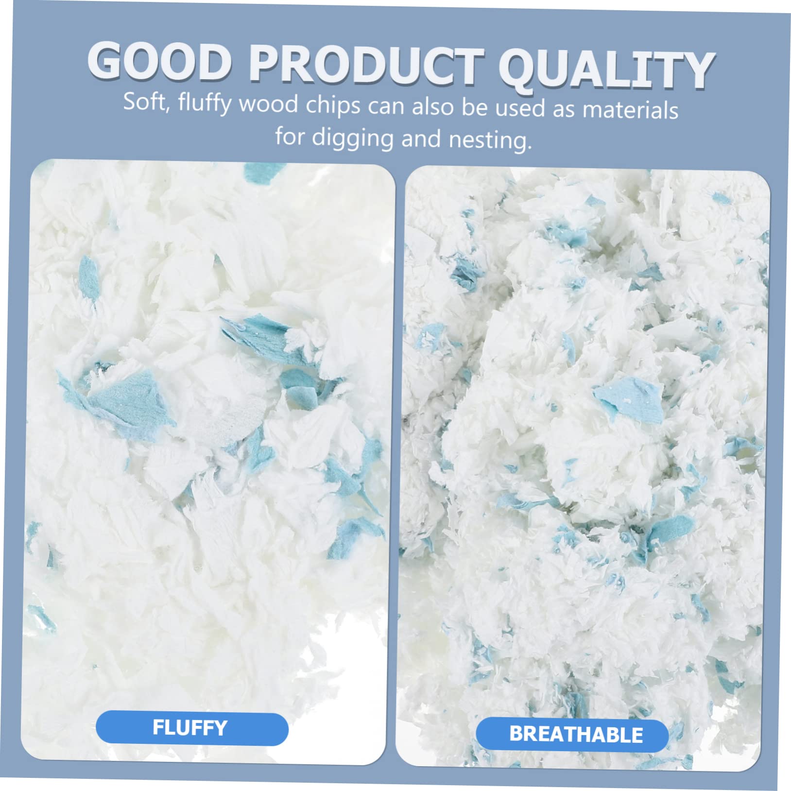 Happyyami Rastrello per Prato Lettiera in Carta per Criceti e Piccoli Animali, Assorbe umidità, Tiene Caldo, 1 Sacchetto da 450 Grammi per Gabbie | Assorbimento Acqua, Materiale Sicuro, 1 Sacchetto, per Cincillà e Gerbilli