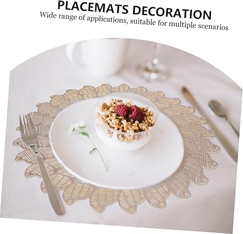 Miniatura 7 de 6 unids boda restaurantes Suppleis hueco centro mesa aislante decoración almohadillas decorativas Doilies cocina PVC para manteles individuales