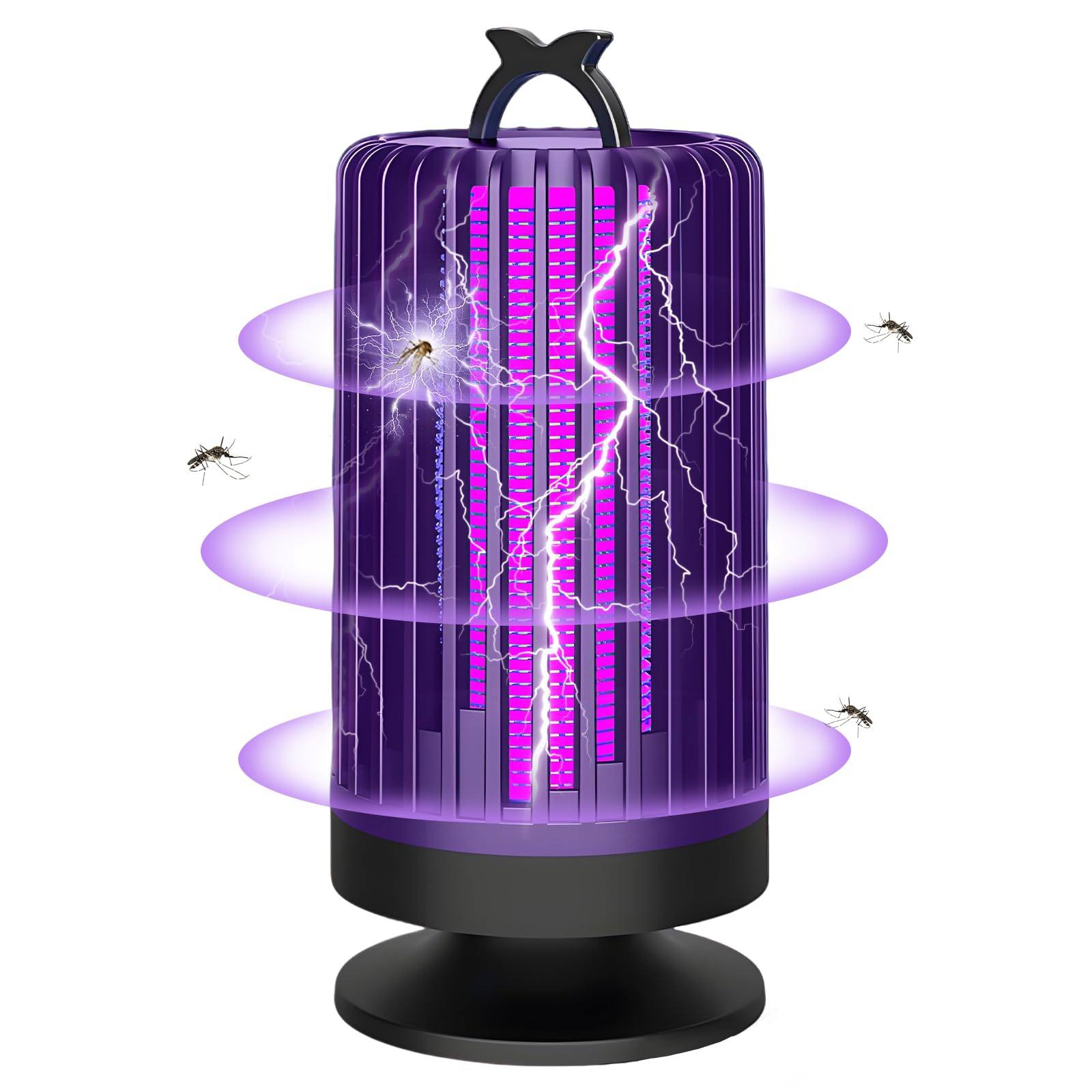 Electric Mosquito Killer, Electric Bug Zapper - Plug-in Mosquito Killer with UV Light & 360° Coverage, Mosquito Control Lamp, Indoor/Outdoor Insect Trap for Mosquitoes (purple)