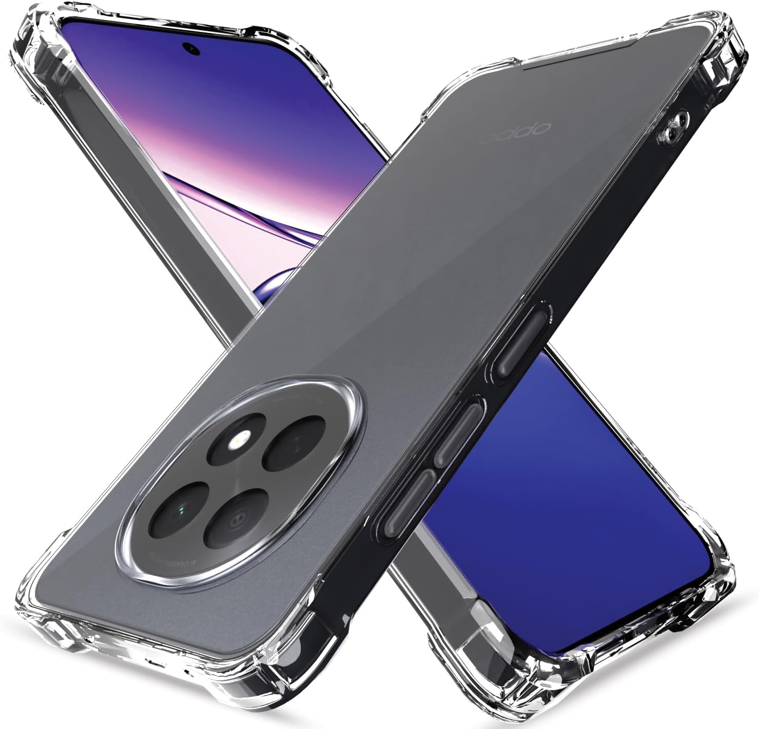 Pikkme Back Cover for Oppo F29 Pro 5G PC + TPU Clear Transparent Raised Edges Shockproof Protective Phone Bumper Case(Transparent)