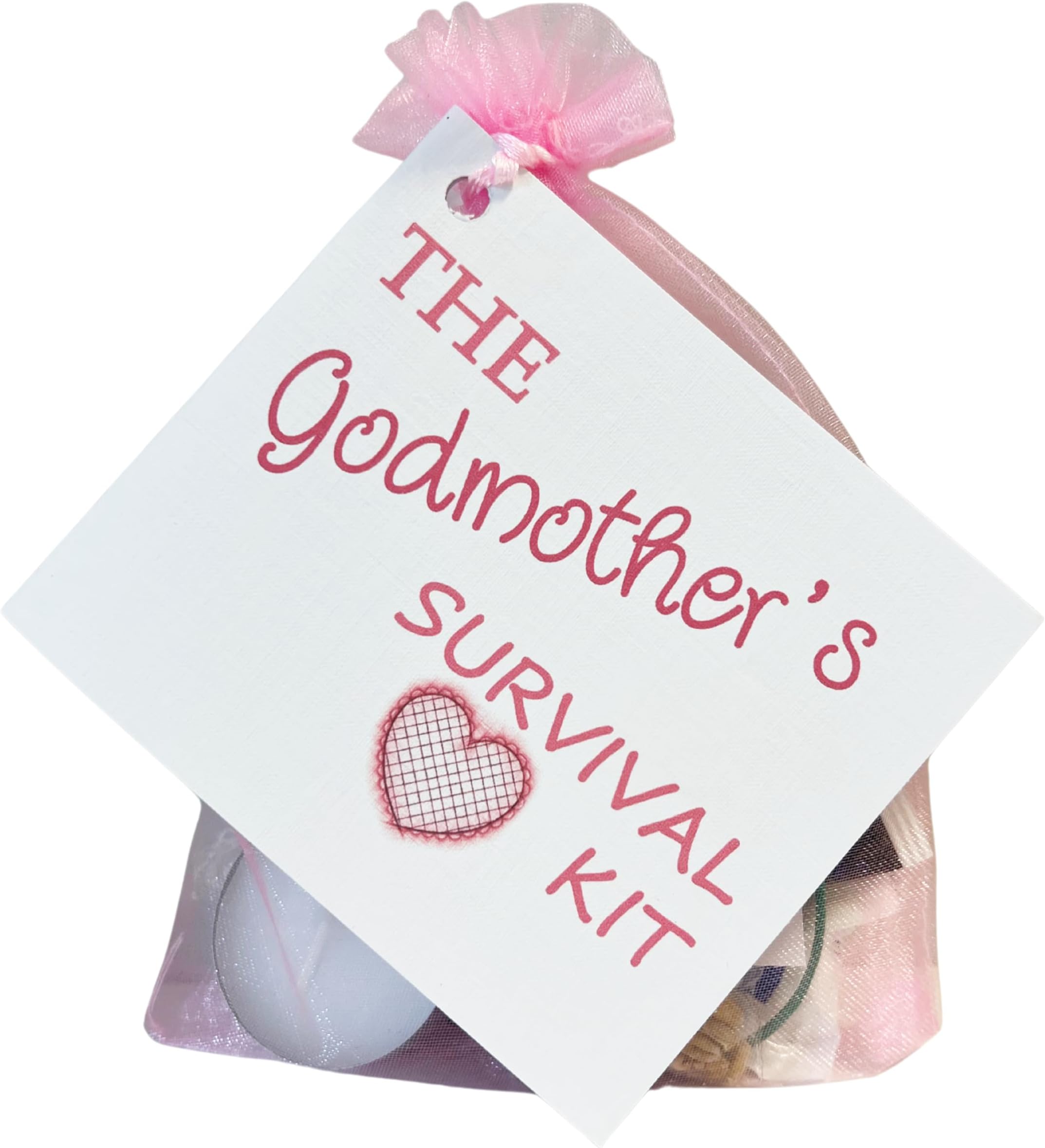 Godmother Christening Gift favour. Novelty Keepsake Survival Kit.