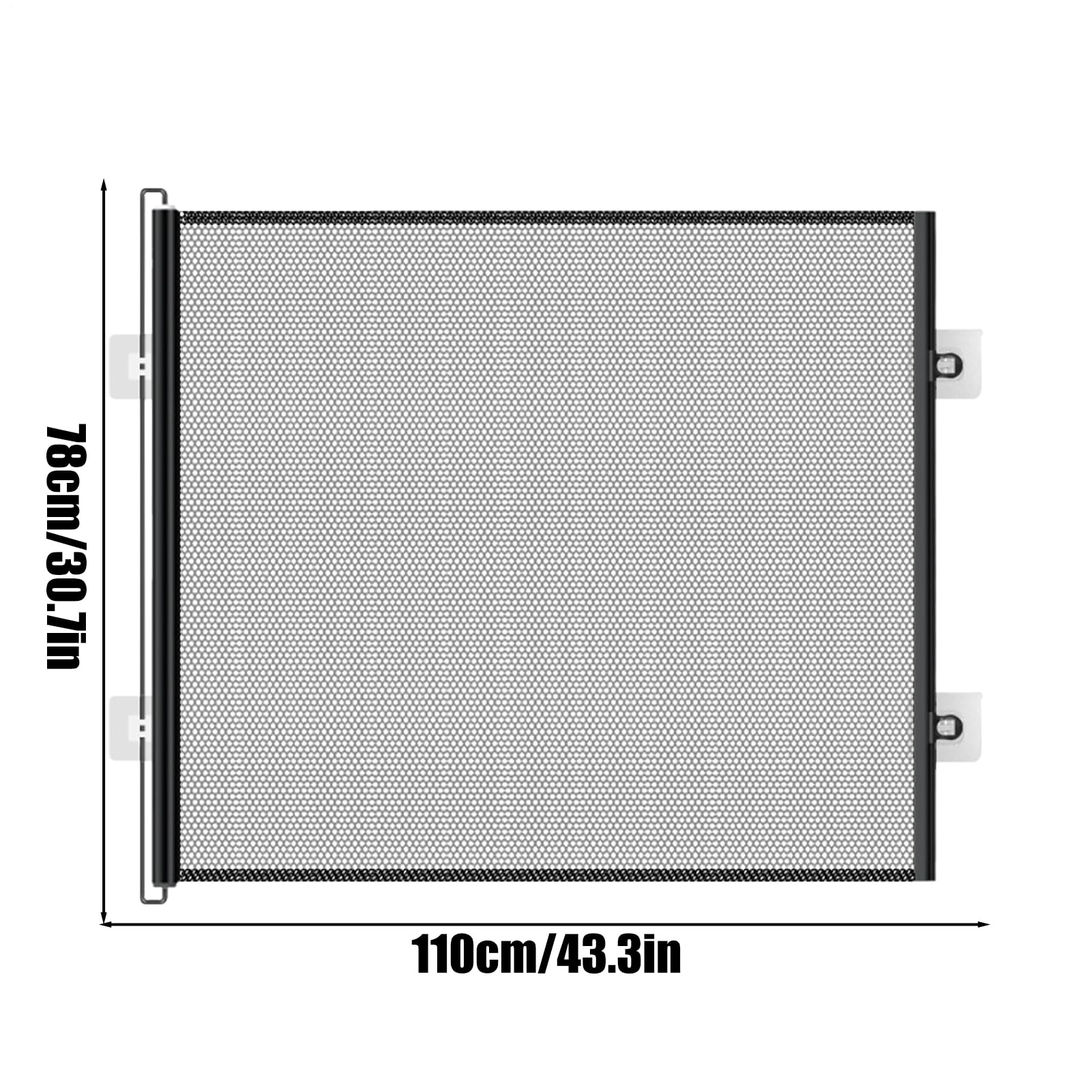Retractable Dog Gate, barriera di protezione per gatti alta 76 cm, recinzione di protezione per bambini, per casa, corridoio, scale, balcone, bagno, terrazza,