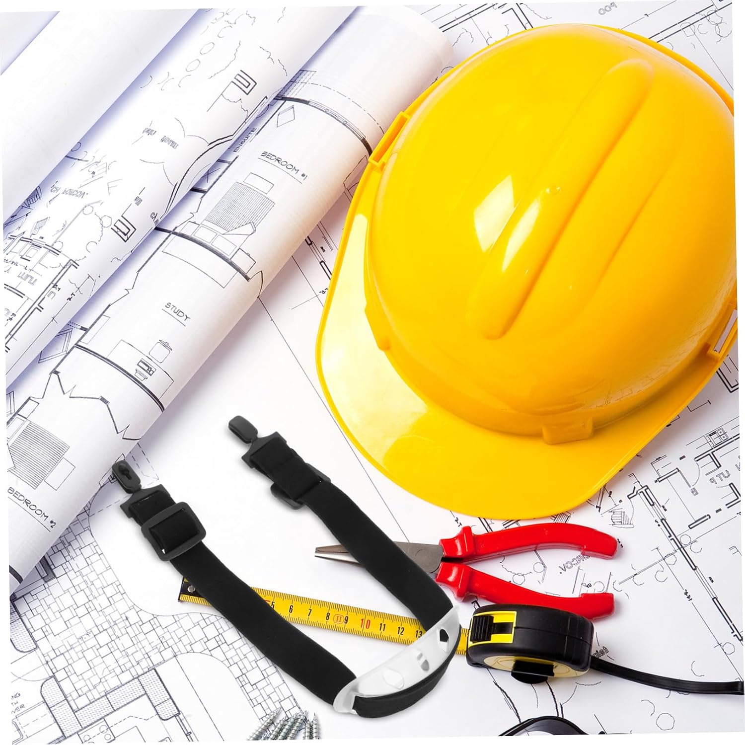 2pcs Black Visor Helmet Chin Straps for Men Compatible Construction Helmets Accessory Enhancements Sports Chin Straps