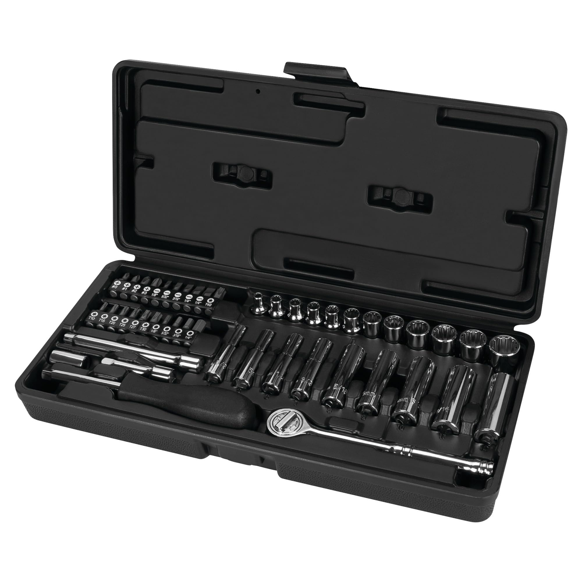 Performance Tool W36193 1/4 Inche Drive Universal Spline Socket Set | Works With SAE, Metric, Partially Rounded, 6 Pt, 12 Pt, Square And Star Sizes