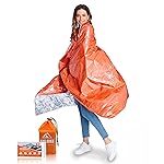 ANLOKE Emergency Blankets Mylar Thermal Blanket (4 Pack) of Gigantic Space Blanket 82 * 52 in. Survival Blankets Heavy Duty Camping Gear,First Aid, Silver+Orange