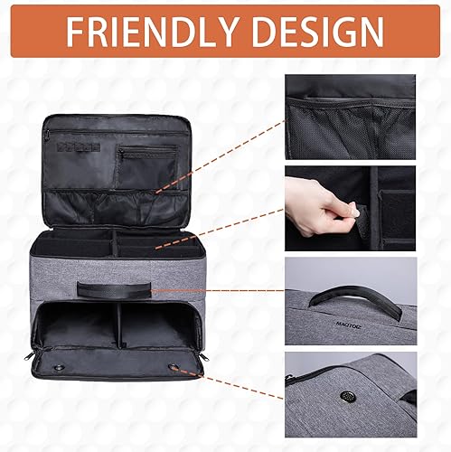 Miniatura 3 de Organizador de maletero de golf de 2 capas, organizador de golf para automóvil con compartimento ventilado para 2 pares de zapatos, armario de