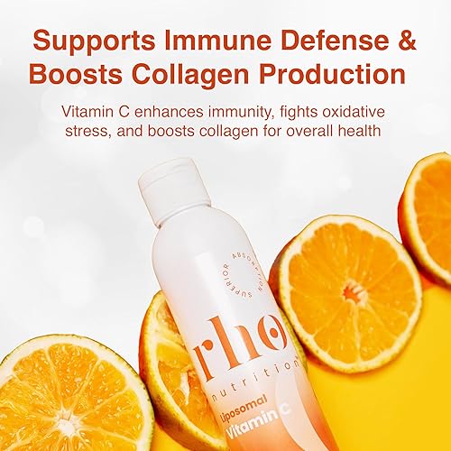 Miniatura 3 de Rho Nutrition Vitamina C liposomal suplemento líquido de vitamina C de ultra alta absorción, apoya el sistema inmunológico, la producción de