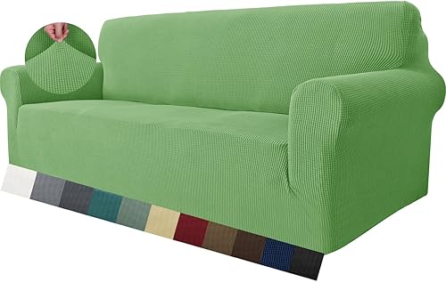Miniatura 98 de MAXIJIN Funda súper elástica para sofá de 3 cojines, funda universal de 1 pieza para sofá de sala de estar, protector de muebles de elastano, apto