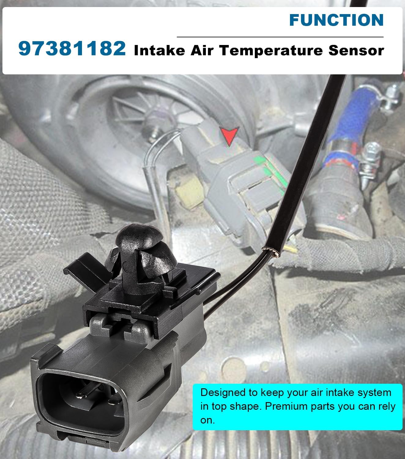 97381182 Intake Air Temperature Sensor for GM Duramax 6.6L Silverado, Sierra, Express, Savana. Diesel Engines 2006-2012
