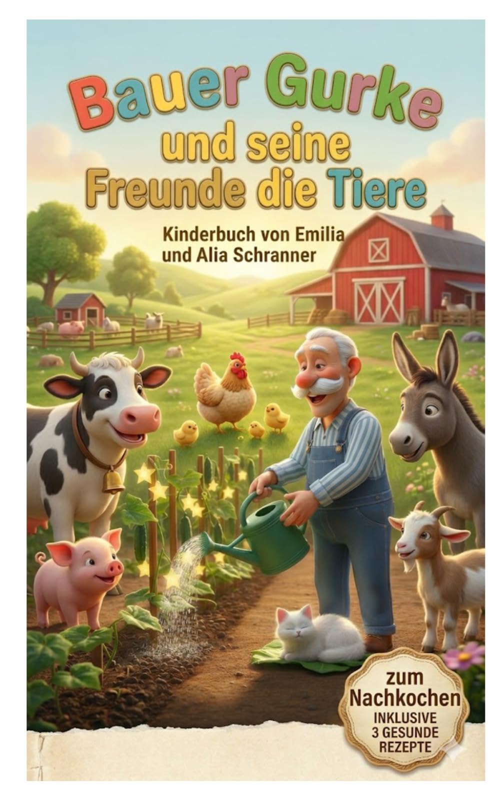 Bauer Gurke und die Tiere des Bauernhofs