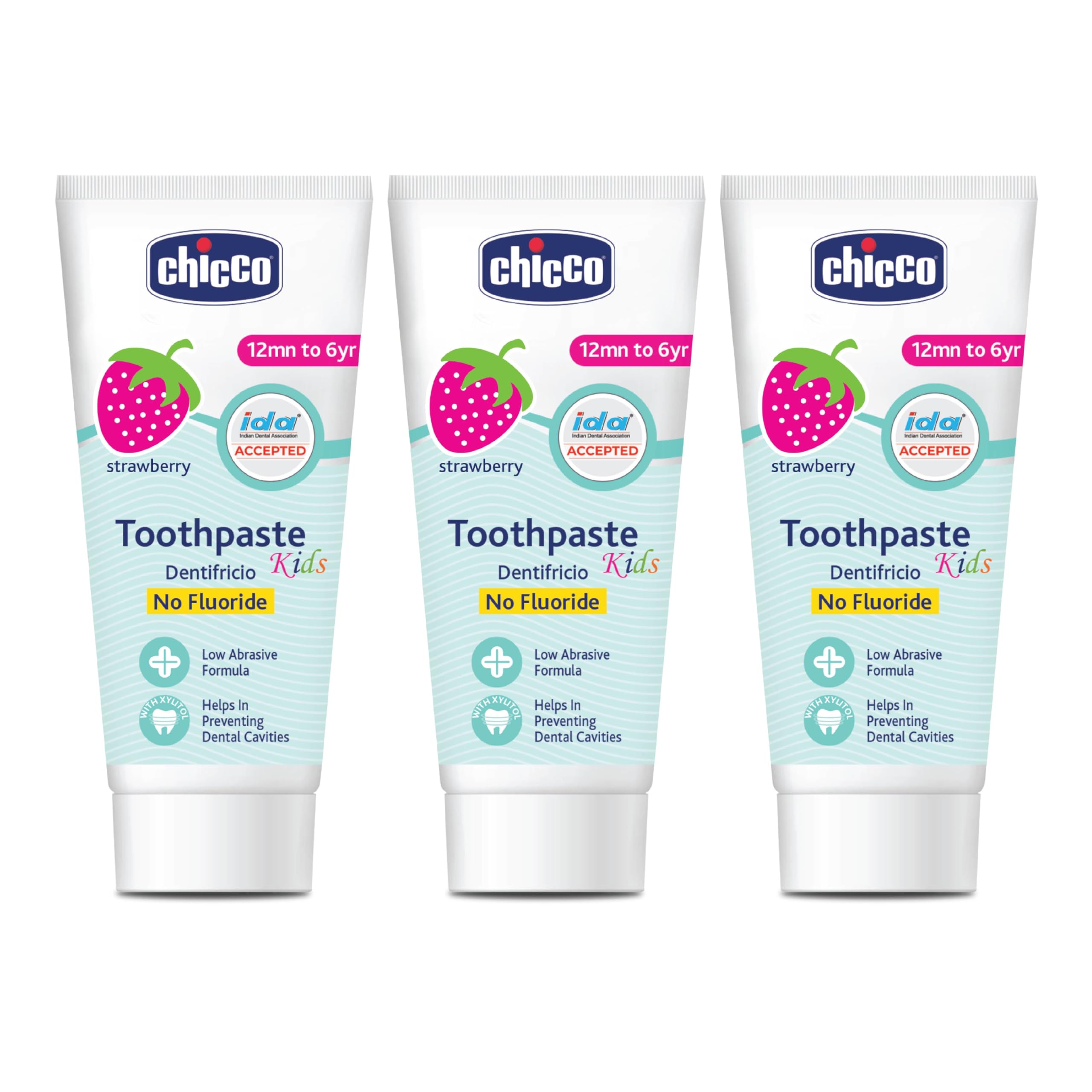Chicco Toothpaste Strawberry 50ml, Pack of 3 (150ml Total) (B072TF75QX) Amazon Price History, Amazon Price Tracker