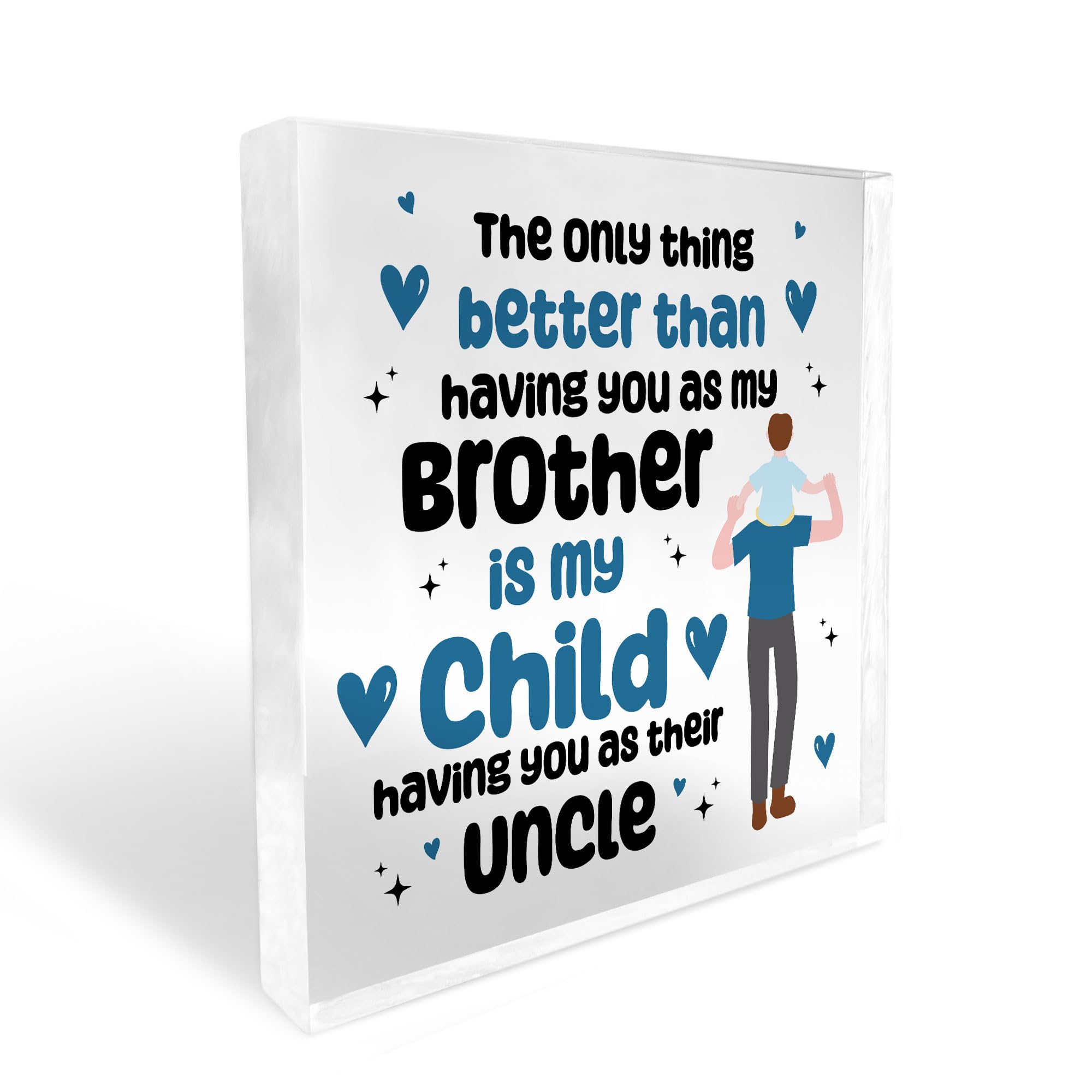 Red Ocean Brother Christmas Birthday Gifts From Niece Nephew Acrylic Block Uncle Gift Uncle Plaque Thank You Gift For Him