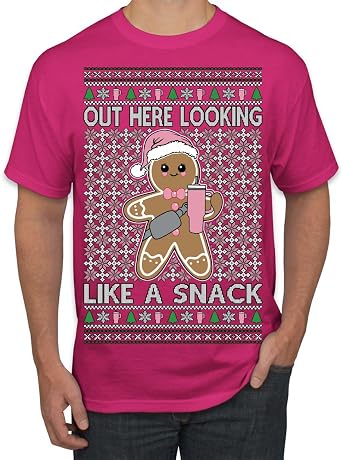 Out Here Looking Like a Snack Cute Xmas Cookie Ugly Christmas Sweater Mens Womens Unisex Shirts, Tops