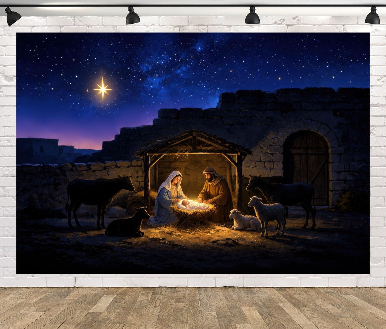 20x10FT (6x3m) Presepe Di Pietra Al Chiaro Sfondo Fotografico