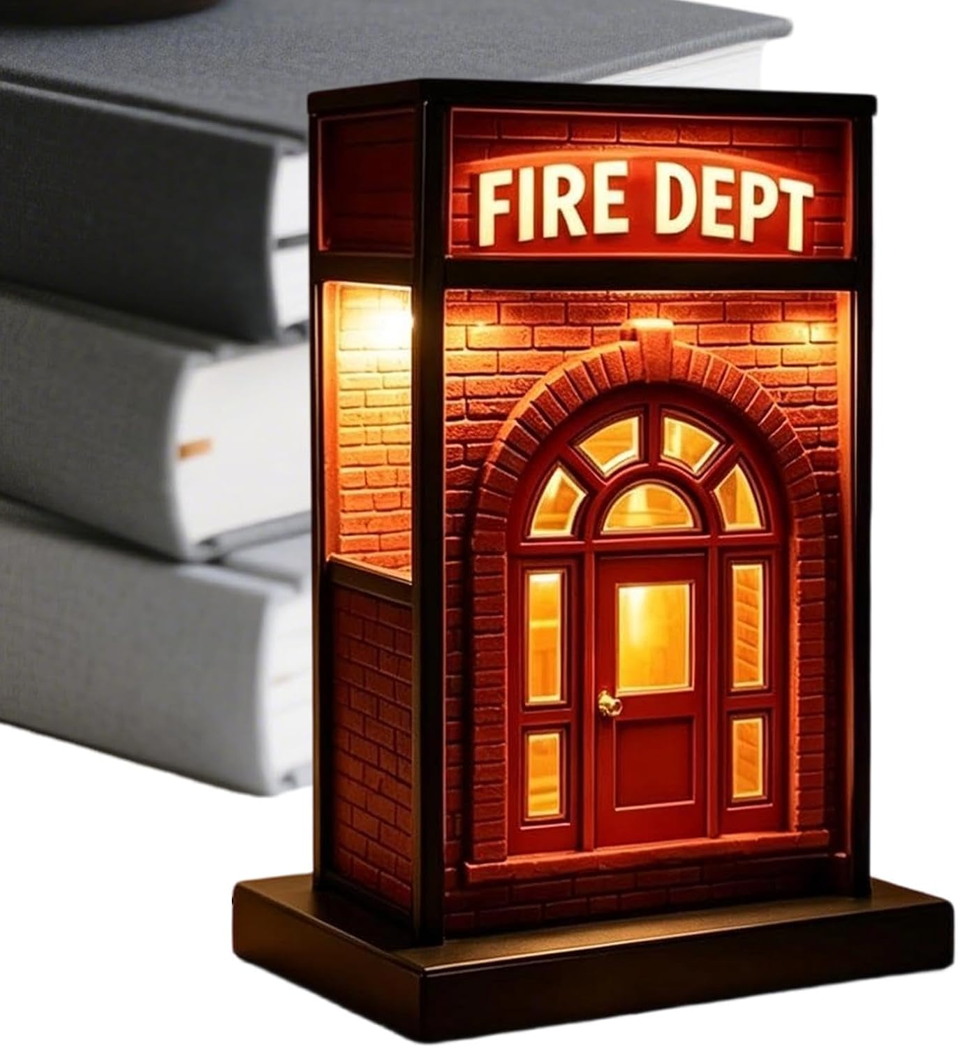Fire Dept Vintage Lamp 3D Retro Table Light