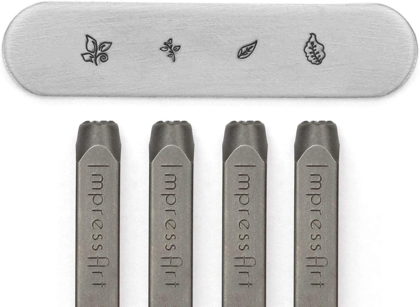 ImpressArt - Nature Leaves Signature Metal Design Stamp Pack (4 Pack)