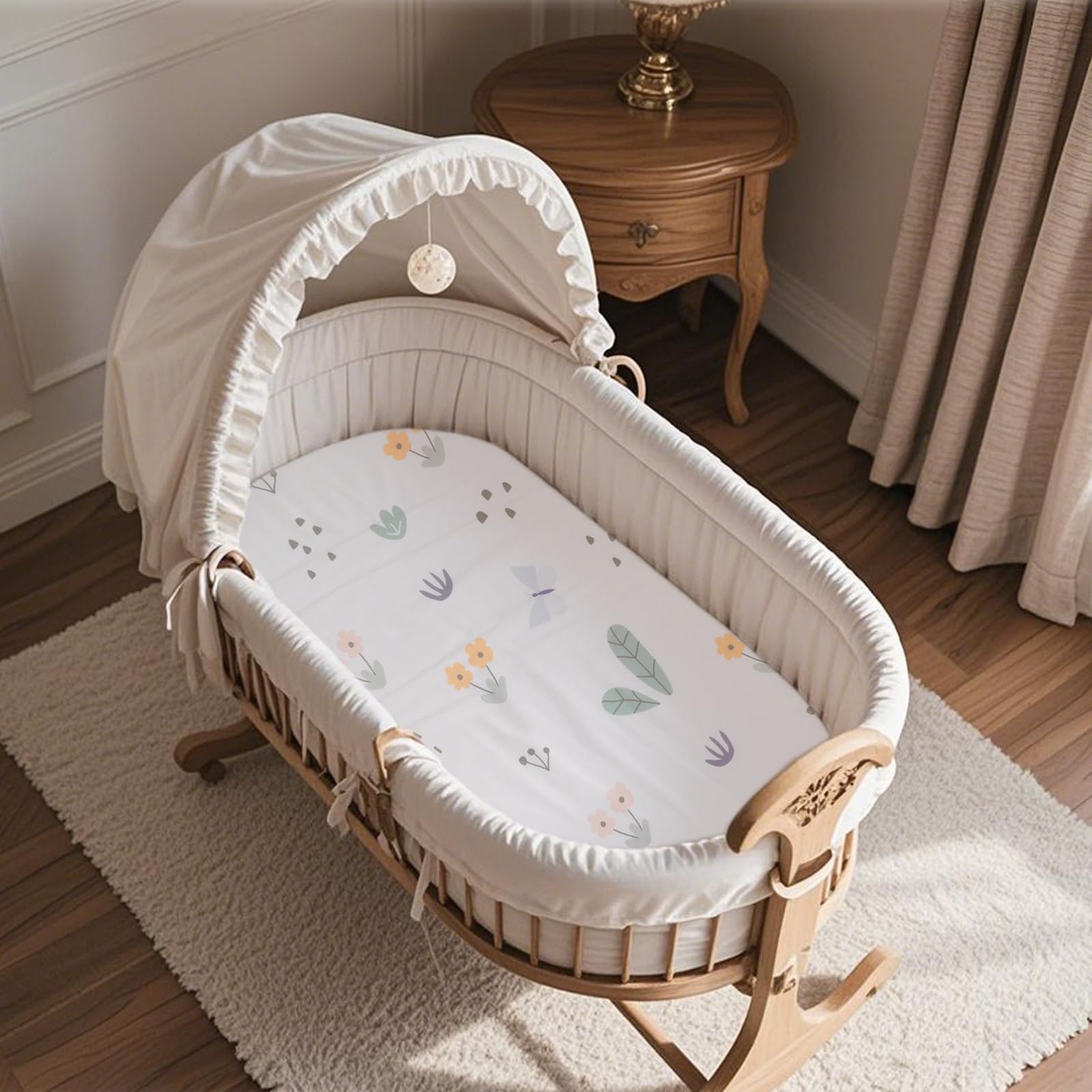 Jersey Sheets MEILA Bassinet Fitted Sheets Compatible With Mika