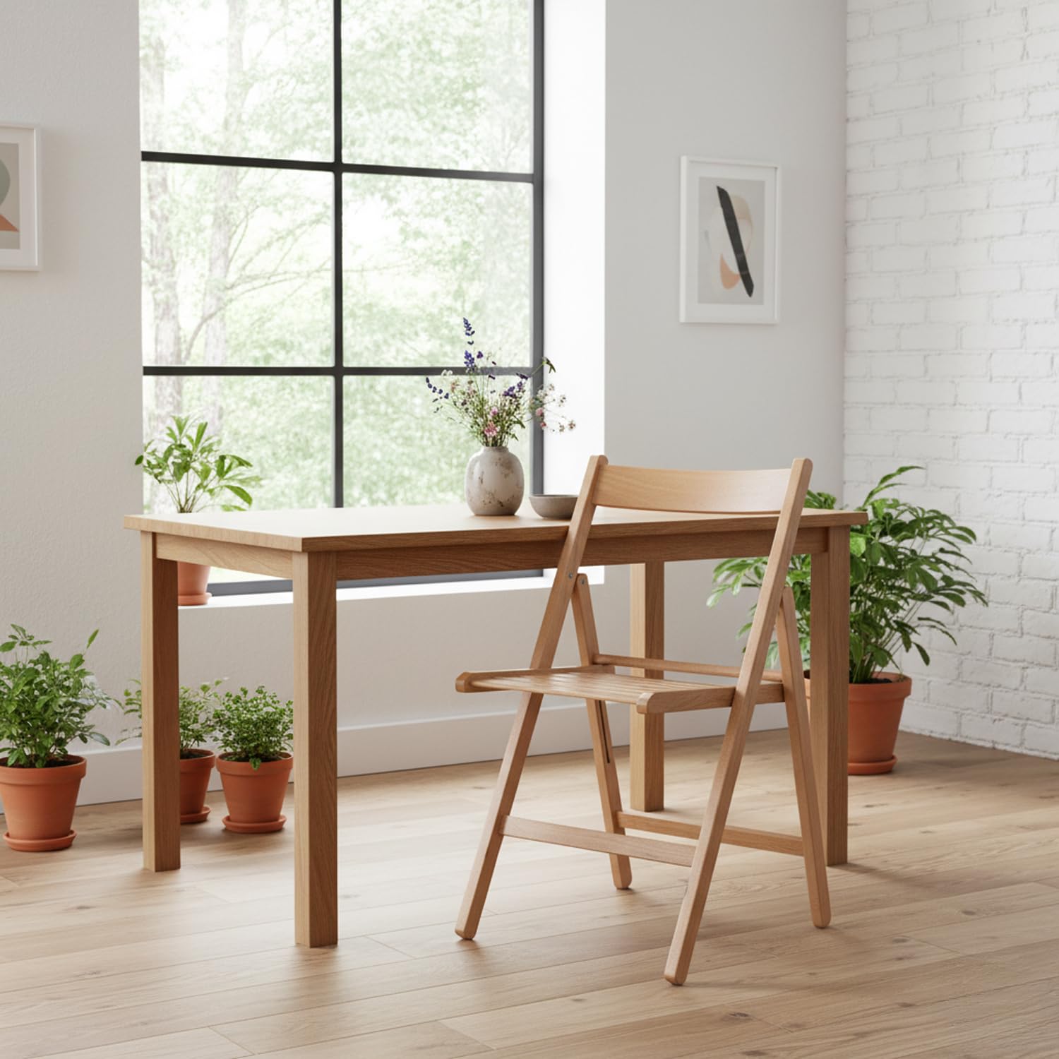 Set 2 Sillas Plegable De Madera, Exterior, Terraza, Jardín, Comedor, Ligera | Madera de Haya