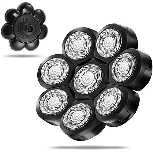 UPTARD Cabezales de repuesto de cuchilla 7D, cuchillas de repuesto de afeitadora, afeitadoras de cabeza para hombres calvos, reemplazo de cabezal de disponible en Yaxa Colombia