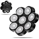 UPTARD Head Shaver Replacement Heads,Head Shaver Replacement Blades, Head Shavers for Bald Men,Head shavers for Men, Stainless Steel Rotary Blades for Electric Head Razor (black8)