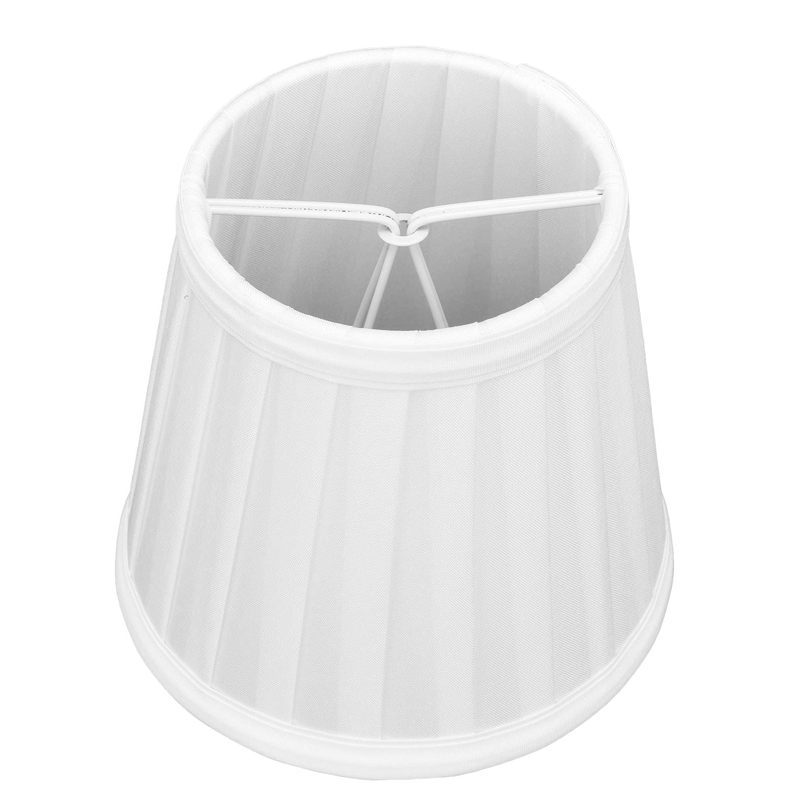 Small Lamp Shades 2pcs, Fabric Lampshade Cloth Lamp Shade Wall Lamp Covers Replacement for Table Lamp Easy Installation Lampshade for E14 Bulb(White)