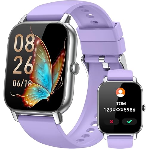 Smart Watches for Men Women(Answer/Make Call), 1.85 inch HD Fitness Tracker Watch with Activity Counter/Sleep Monitor/ 110+ Sports Modes, IP68 Waterproof Smart Watch for Andriod iPhone iOS Compatible