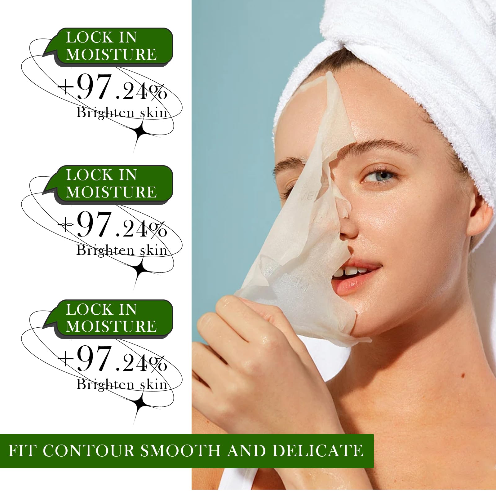 12 pack Hydrating Face Masks, Daily Care Face Sheet Mask, Beauty Care Masks, Hydrating & Nourishing - Image 2