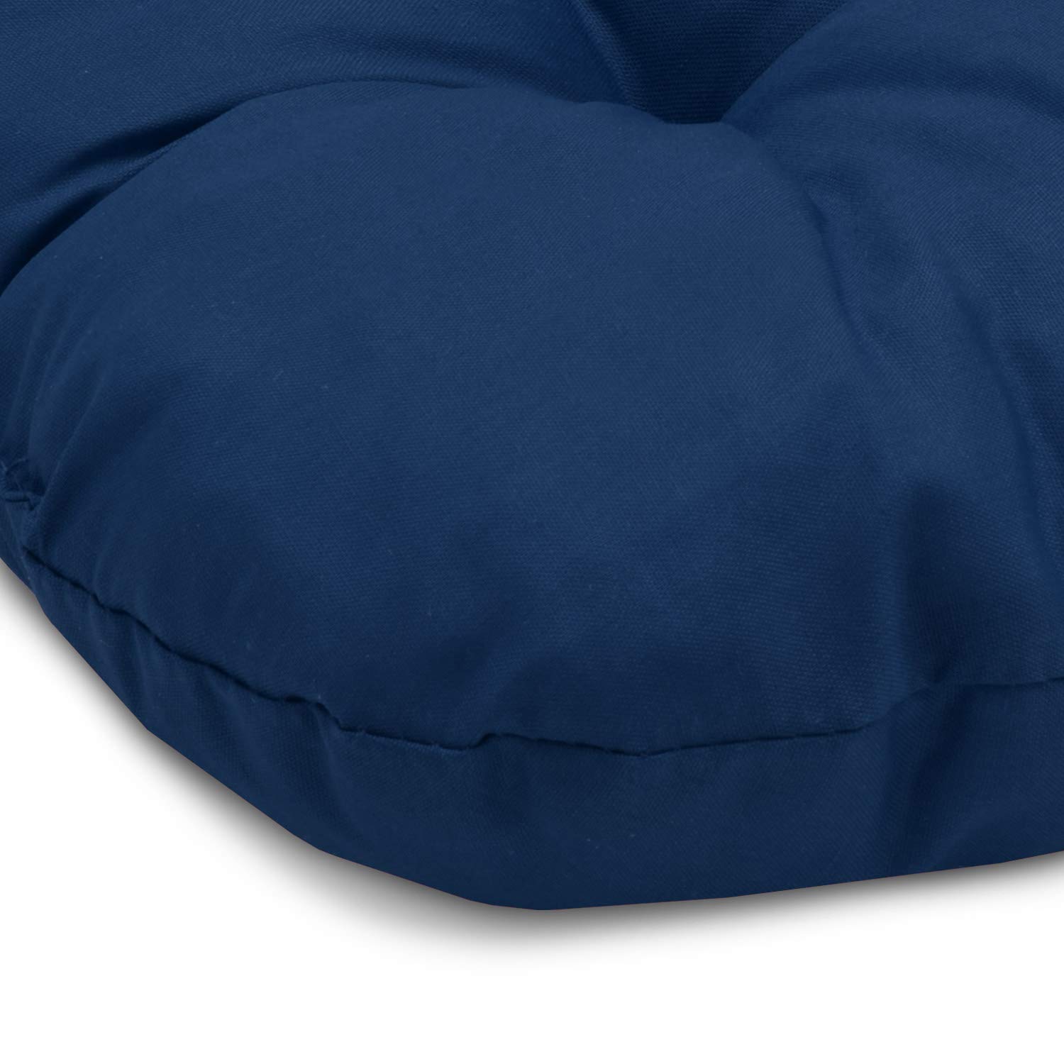 Beautissu Lisa Set de 4 Coussins 40x40 cm – Coussin de Chaise d'extérieur et d'intérieur 40x40 cm, Coussin Souple pour Les chaises de Jardin, Coussin en Mousse de 8 cm - Bleu foncé