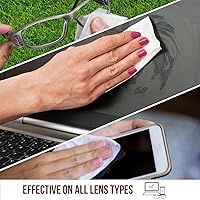 Vista 5 de OptiPlus Toallitas de limpieza prehumedecidas para lentes, teléfonos inteligentes, lentes ópticas, gafas y pantalla de reloj, secado rápido y sin