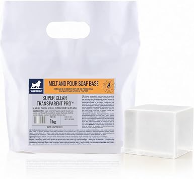 1 kg Super Clear Transparent Melt and Pour Soap Base, SLS Free