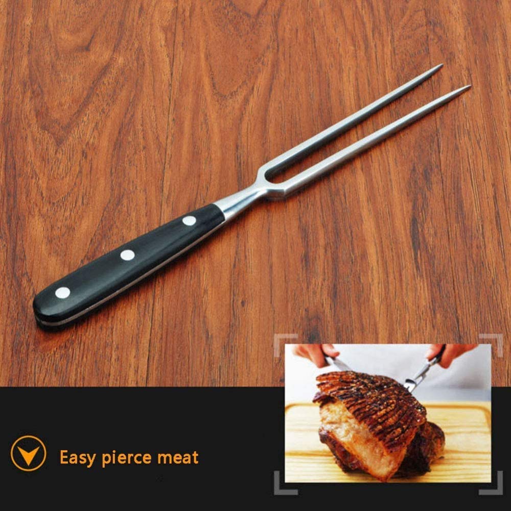 Tenedor de Barbacoa Profesional, Tenedor, Acero Inoxidable, diseñado para agarrar con firmeza Carne y Aves, Conveniente y Conveniente, 2 Piezas