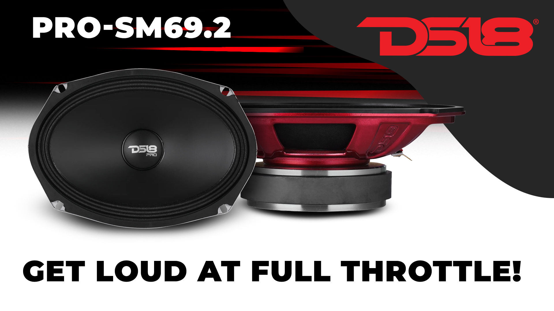 Amazon.com: DS18 PRO-SM69.2 6x9 Shallow Water Resistant Cone Mid