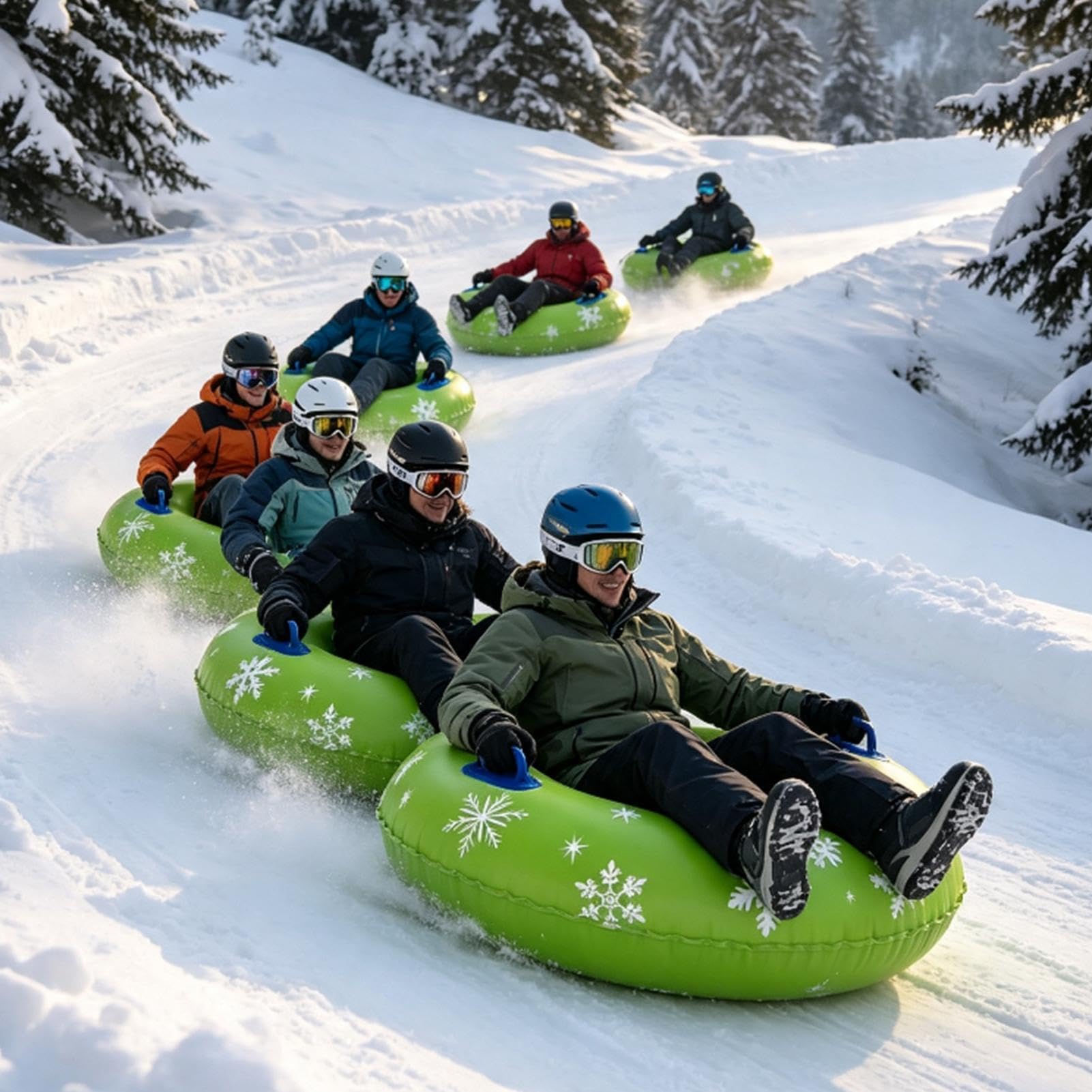 Slittino gonfiabile da neve, giocattolo invernale per esterni